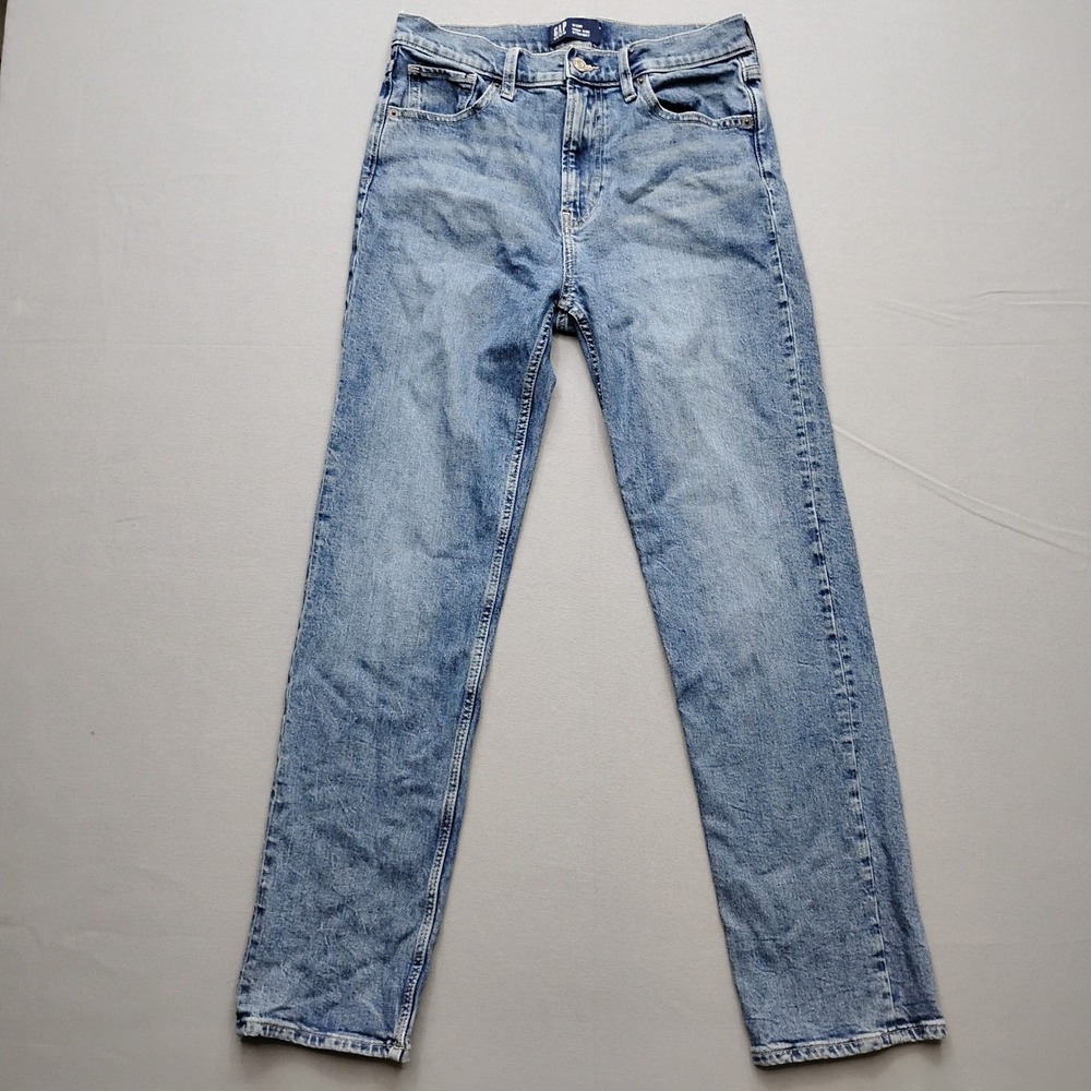 Gap Denim Womens 8/29R High Rise Straight Leg Jeans Medium Wash Blue size 8